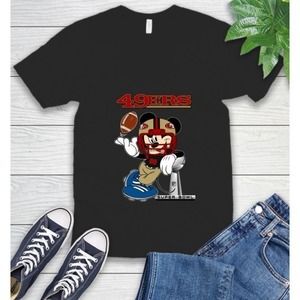 NFL San Francisco 49ers Mickey Mouse Disney Super Bowl Football T Shirt